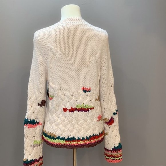 Anthropologie CHARLIE & ROBIN ribbon cardigan, M. - Picture 5 of 6